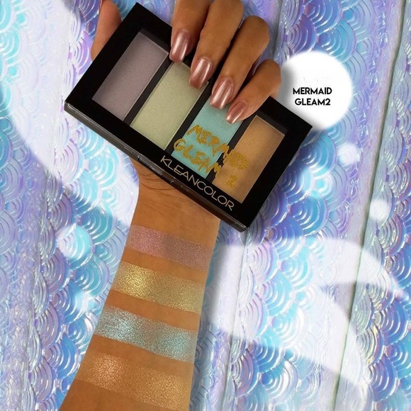 KleanColor Mermaid Gleam 2 Prismatic Highlighter Palette - Picture 2 of 2
